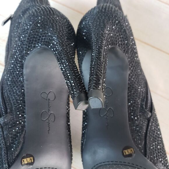 Jessica Simpson Pelina2 Sequin Stiletto Heel Boots Booties Pointy Toe Size 8.5M - Picture 13 of 16